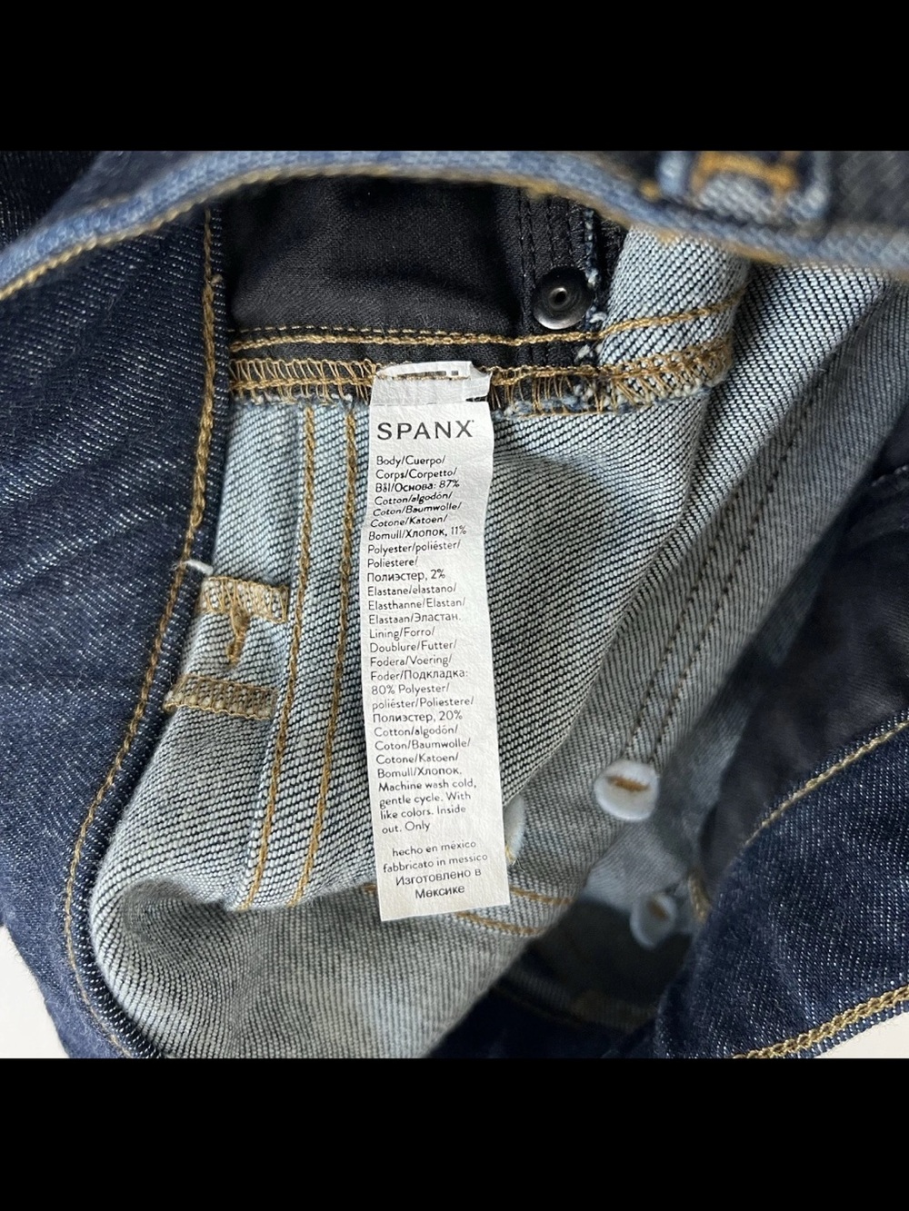 Spanx Wide Leg Pull On Jeans Women's M Raw Indigo 20547R SPANXshape EveryWear - Picture 3 of 8